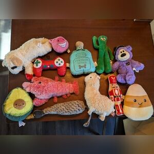 Assorted Dog Plush Toy Bundle